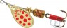 Gold/red dots